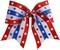 12 Pcs 6 Inch Red White Blue Star Stripes American Flag Bow 4th of July Wreath Bows